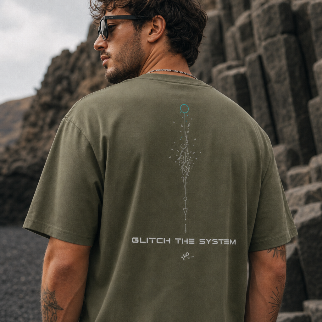 T-shirt Algodão Glitch