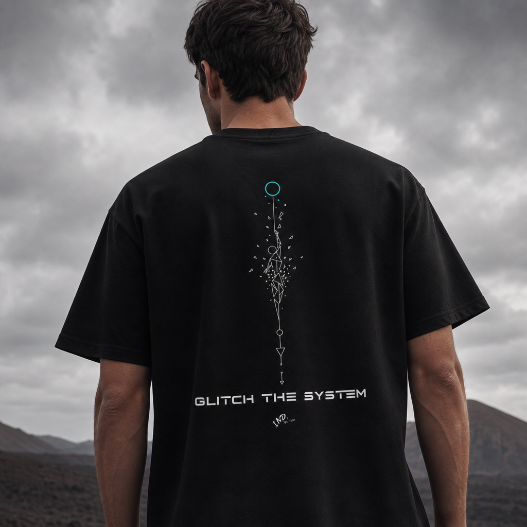 T-shirt Algodão Glitch